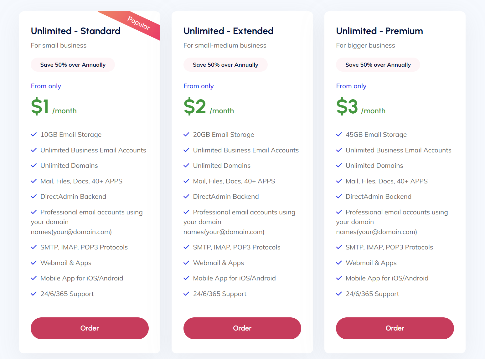 Large Plans Up to 1.5TB - MailWish